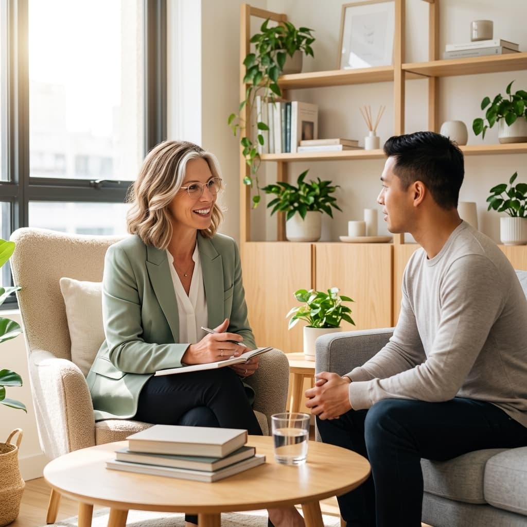 A professional supportive coaching session